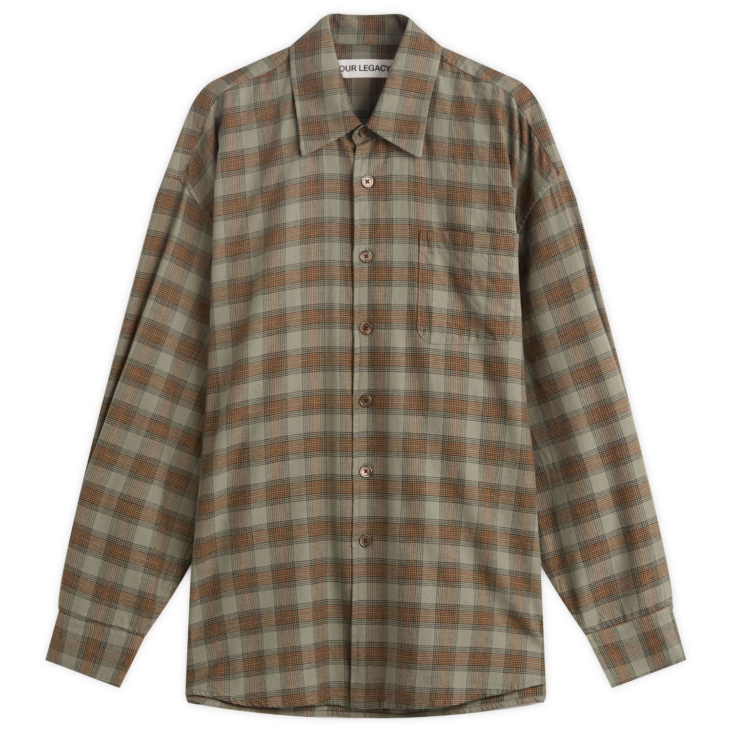 Paita OUR LEGACY Our Legacy Borrowed Shirt, Iowa Flannel Check Vihreä | M4252BI, 1