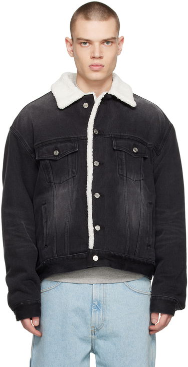 Takki We11done Oversized Faux-Shearling Jacket Musta | WD-DJ3-22-378-U-BK, 0