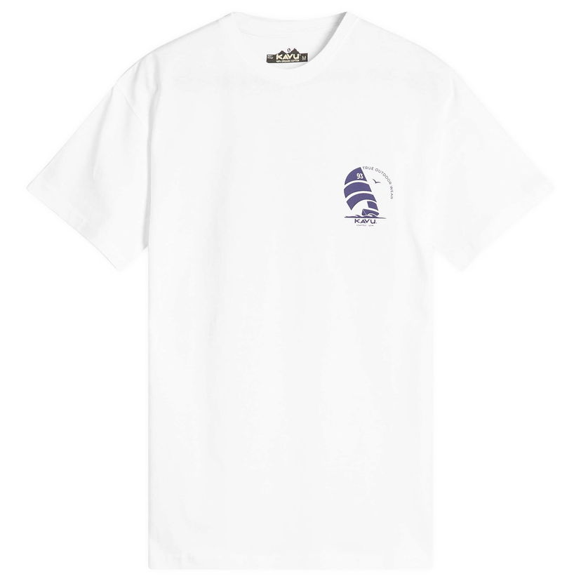 T-paita KAVU Rudder Organic Cotton Graphic Tee Valkoinen | EUS251-910