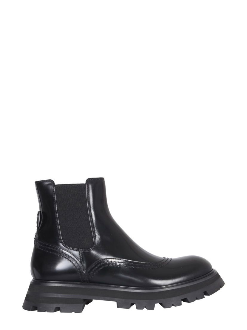 Tennarit ja kengät Alexander McQueen Alexander McQueen Leather Ankle Boots Musta | 666367WHZ841000