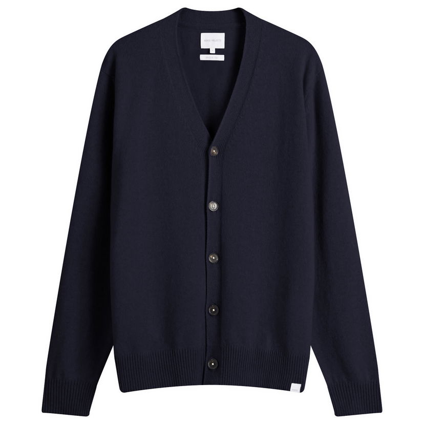 Villapaita NORSE PROJECTS Standard Lambswool Cardigan Sininen | N45-0624-7004
