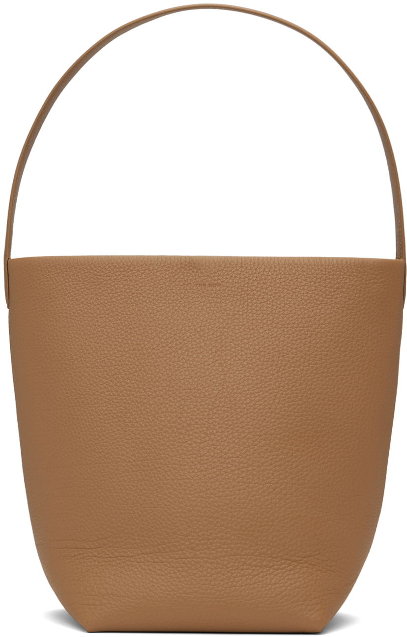 Kangaskassi The Row Medium Pebbled Leather Tote Bag Ruskea | W1313-L129