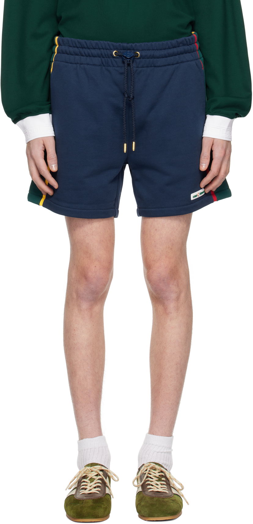 Shortsit Casablanca Colourblock Shorts Tummansininen | MPS25-JTR-240-01