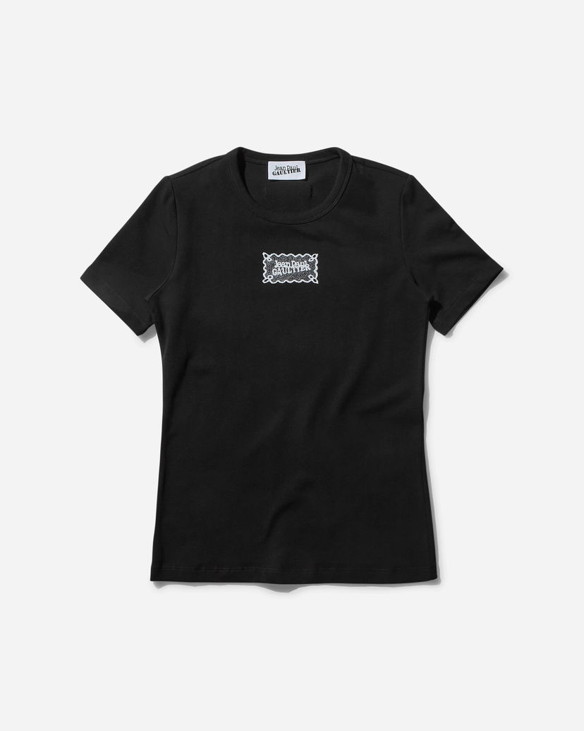 T-paita Jean Paul Gaultier Embroidered Logo Baby T-Shirt Musta | 2431FTS091I-J056 0001