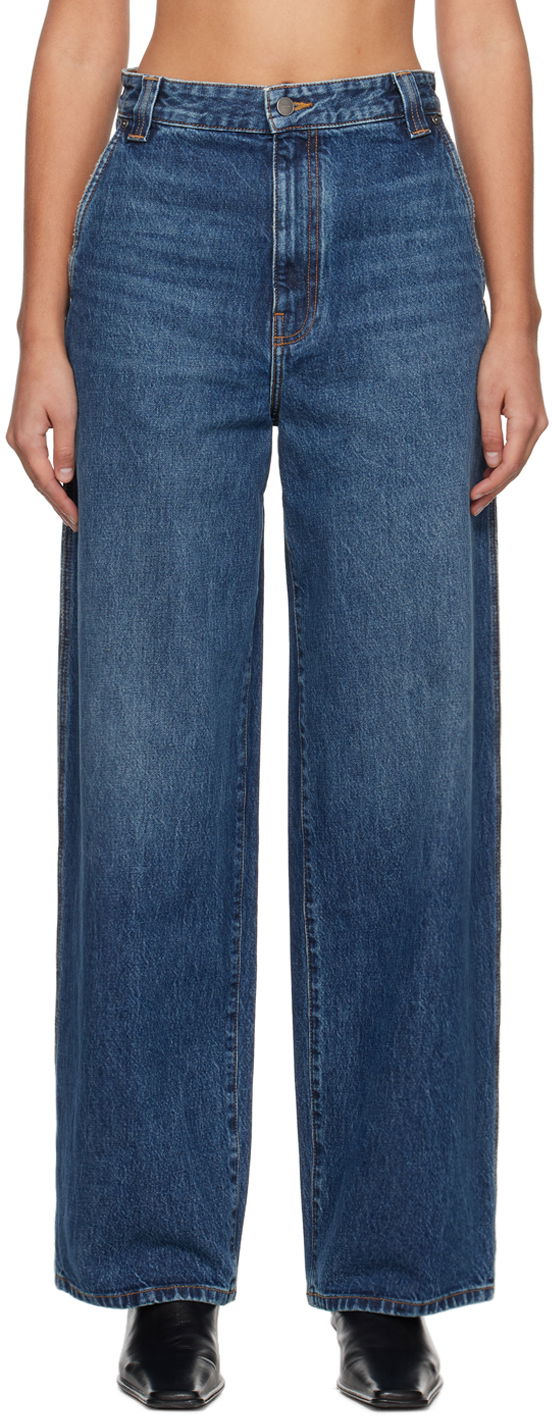 Jeans Khaite Indigo 'The Bacall' Jeans Tummansininen | 1128908099
