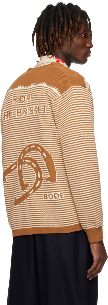 Villapaita Bode Bode Buckaroo Knit Cardigan Ruskea | MRS25KT012, 2