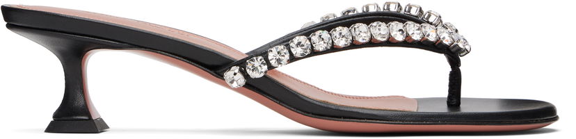 Tennarit ja kengät Amina Muaddi Gigi Thong Heeled Sandals Musta | GIGI THONG