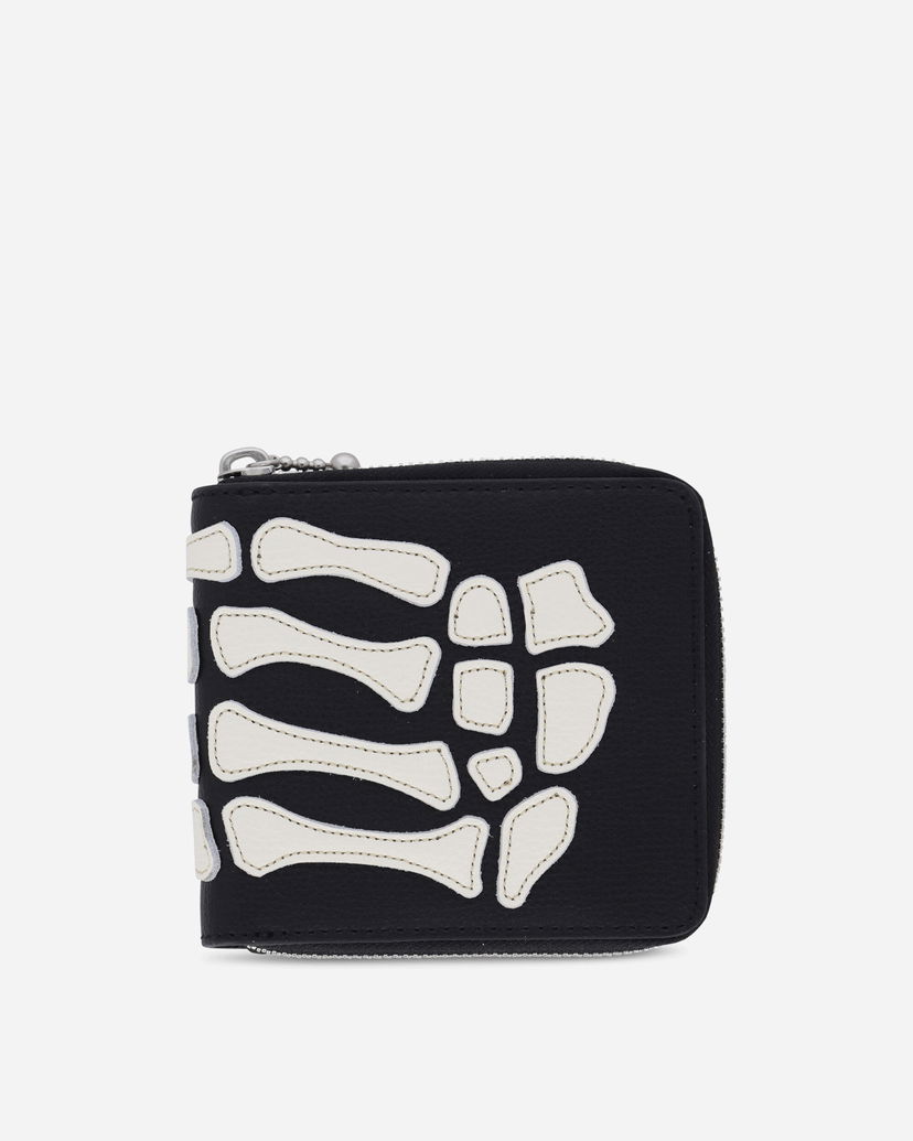 Lompakko KAPITAL Thumb Up Bone Band Zip Wallet Musta | K2503XG522 BLACK