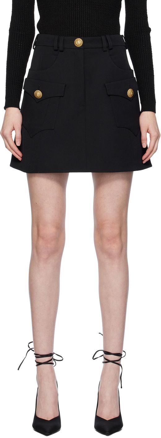 Hame Balmain Pockets Miniskirt Musta | CF1LA359WC09