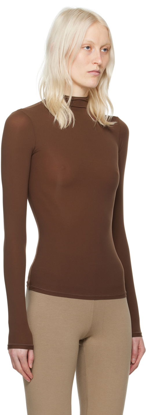 Villapaita SKIMS SKIMS Fits Everybody Turtleneck Top Ruskea | AP-TTN-1230, 1