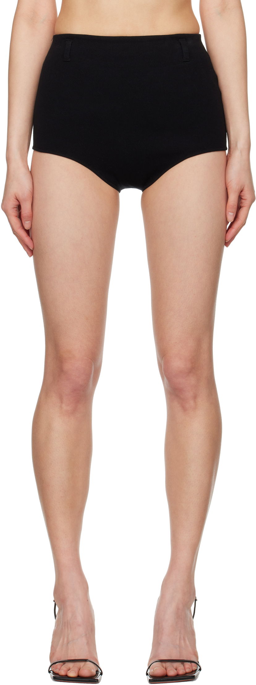 Pikkuhousut Coperni Coperni Knitted Shorts Musta | COPML138Y3012