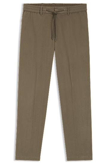 Housut BOSS Relaxed-fit stretch Tech Corduroy trousers Vihreä | 50549390