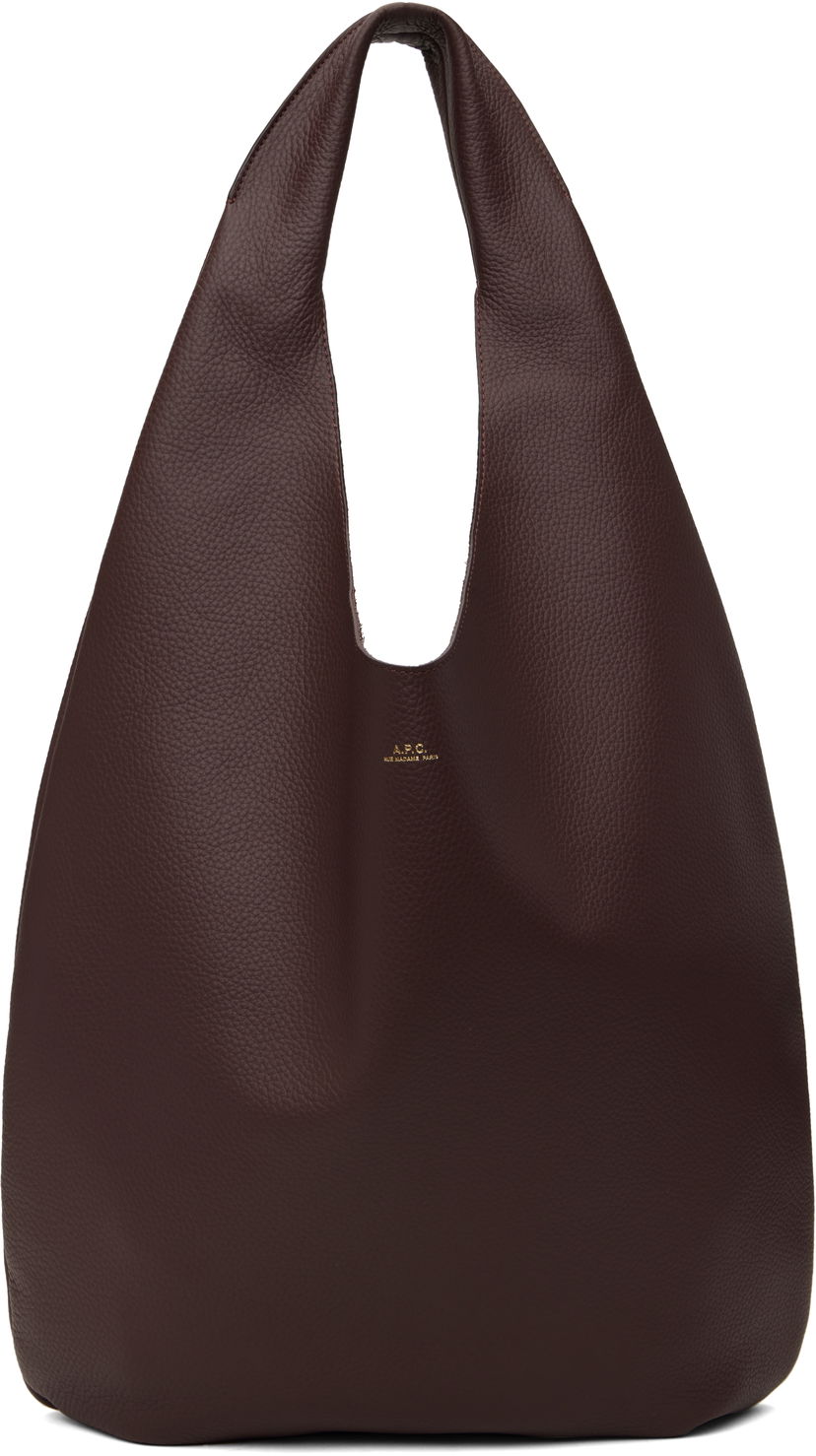 Kangaskassi A.P.C. 'Le Neige' Leather Shoulder Bag Ruskea | PXCBC-F67008