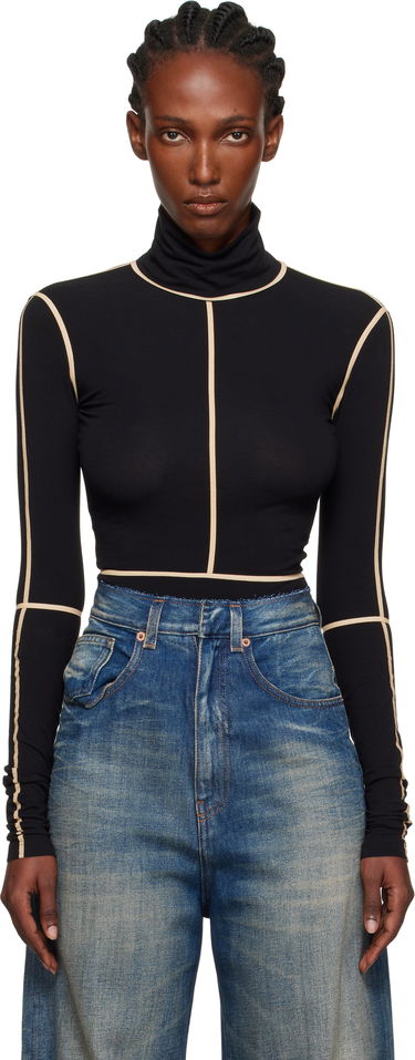 Body Maison Margiela MM6 Maison Margiela Long Sleeve Turtleneck Bodysuit Musta | S52NA0072 M20125, 0