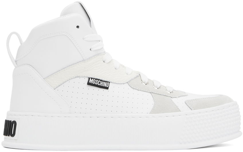 Vaatteet Moschino Moschino Bumps & Stripes High-Top Valkoinen | MB15594G0IGAE10B, 0