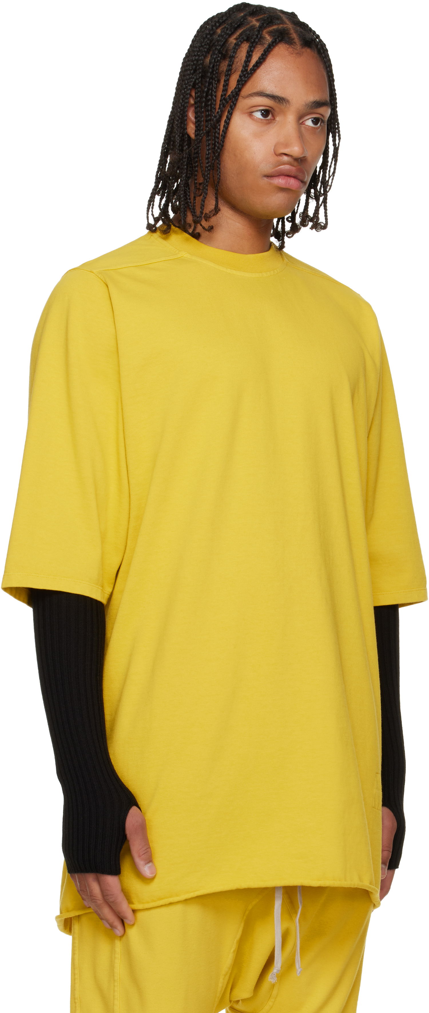 T-paita Rick Owens Concordians Jumbo SS T-shirt Keltainen | DU02E7274 RIG, 1