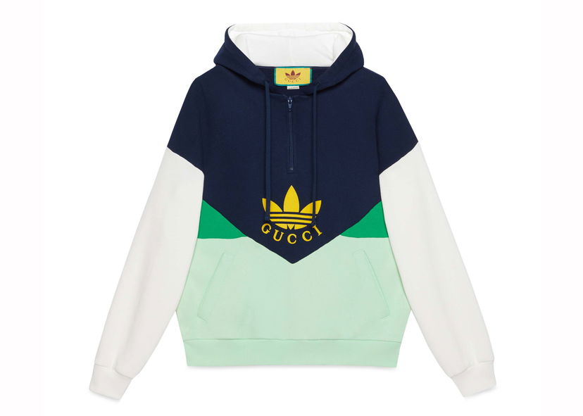Huppari Gucci x Adidas Hooded Sweatshirt Blue Turkoosi | 724666 XJE20 3846