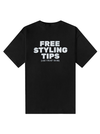 T-paita Balenciaga Free Styling Tips Tee Musta | 744439-TOVG2-9034