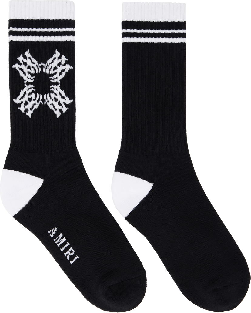 Sukat AMIRI AMIRI 'MA' Quad Socks Musta | AMACSK1018