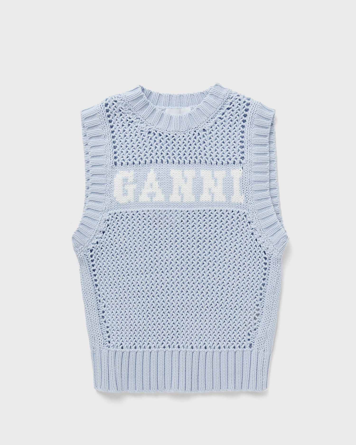 Villapaita GANNI Cotton Rope Vest Sininen | K2100-033, 0