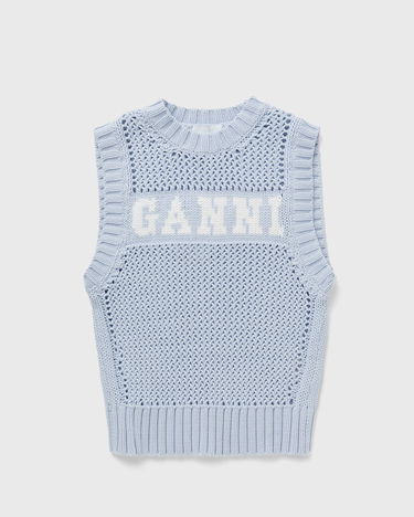 Villapaita GANNI Cotton Rope Vest Sininen | K2100-033, 0