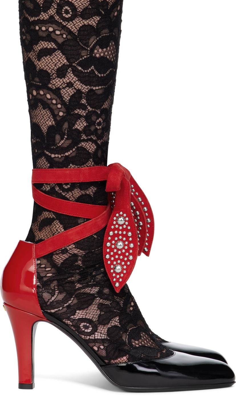 Tennarit ja kengät Valentino Valentino Garavani Foliefoliage Lace Heels Musta | 6W0S0LT5UTM