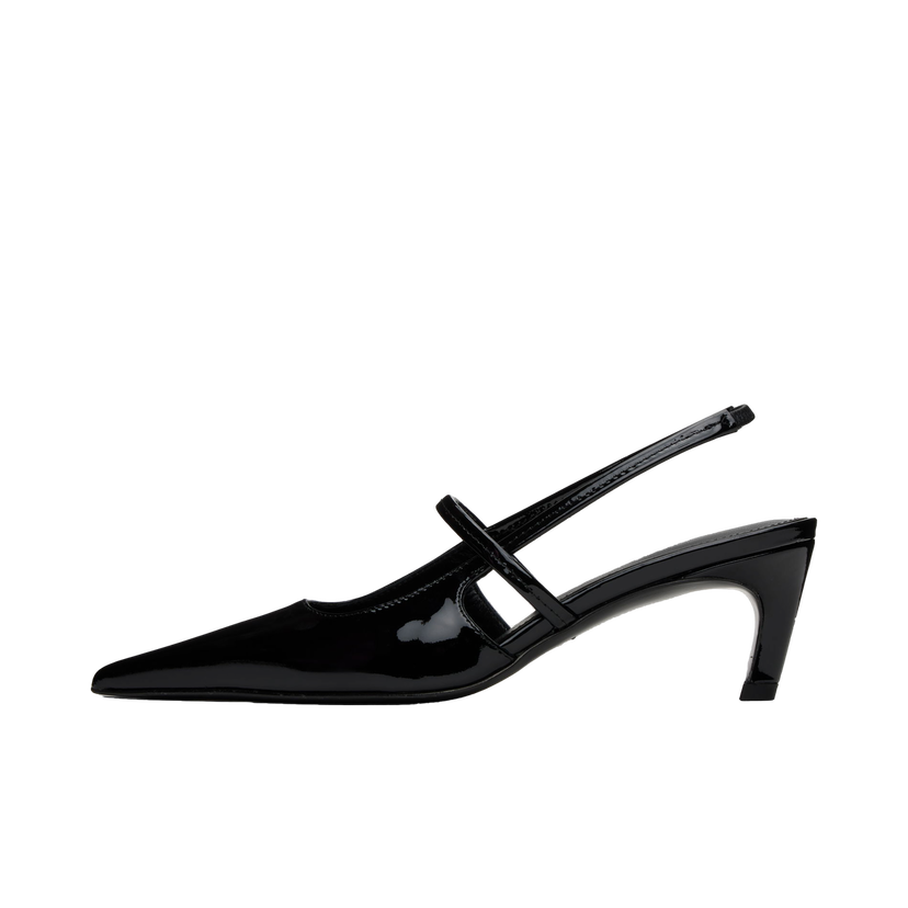 Tennarit ja kengät TOTEME Sharp Patent Slingback Heels Musta | 251-WAS821-LE0091