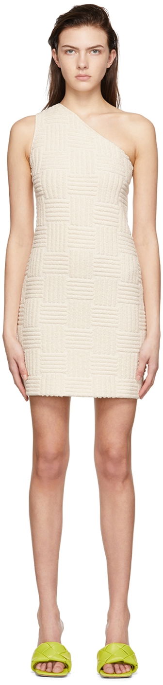 Mekko Bottega Veneta Toweling One-Shoulder Mini Dress Valkoinen | 686309 V1LW0