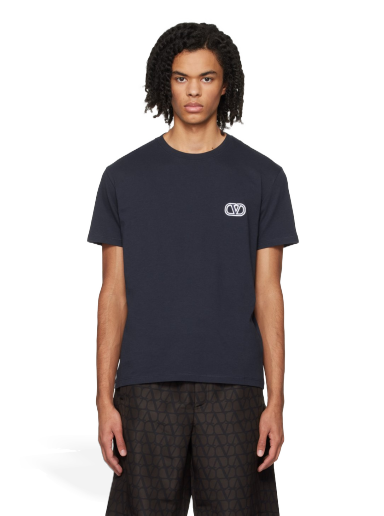 T-paita Valentino Appliqué T-Shirt Musta | 4V3MG10V9LJ