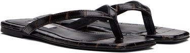 Vaatteet TOTEME TOTEME Croco-Embossed Flip-Flops Musta | 252-WAS4557-LE0076, 3
