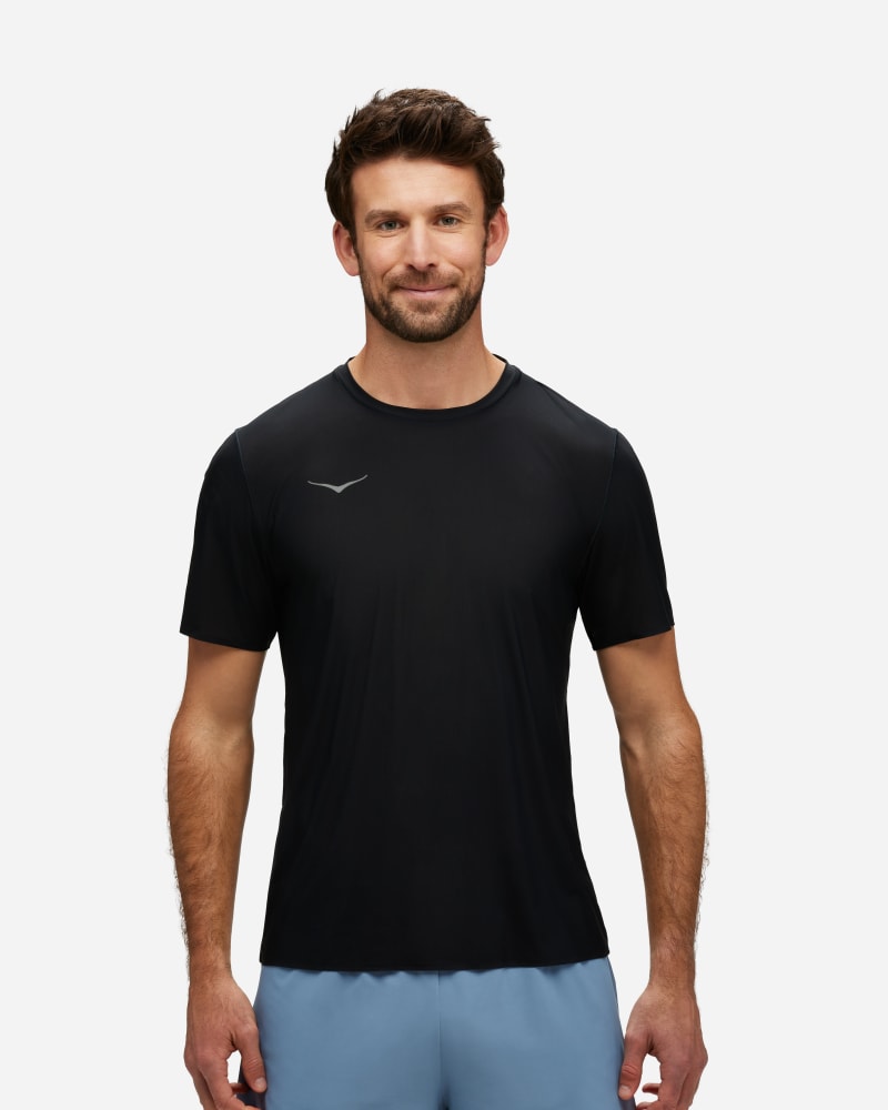 T-paita Hoka One One Airolite Running T-Shirt Musta | 1151071-BLK