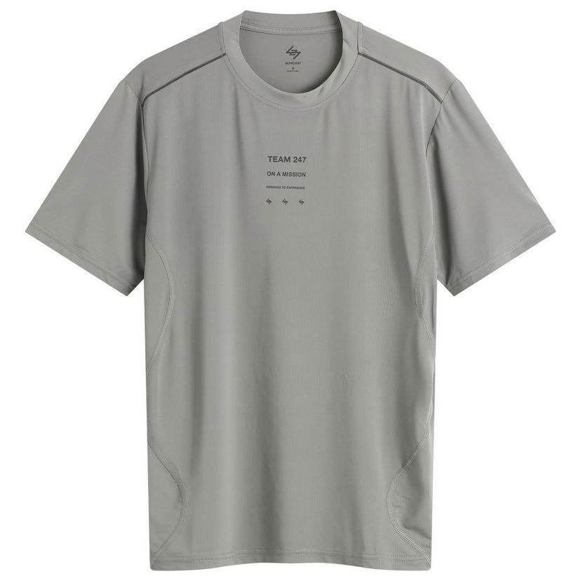 T-paita Represent Clo 247 Short Sleeve Runner T-Shirt Harmaa | 247M100018-44