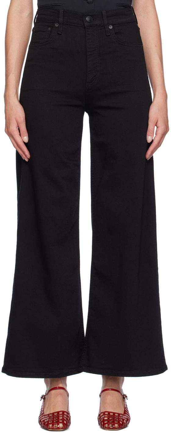 Jeans rag & bone Sofie Ankle Ultra Wide-Leg Jeans Musta | WDD24F3000N5BL