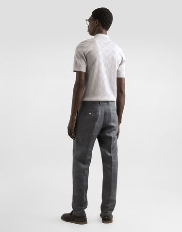 Housut Dolce & Gabbana Dolce & Gabbana Washed Linen Canvas Trousers Harmaa | GP06JTFU4MFN0701, 2