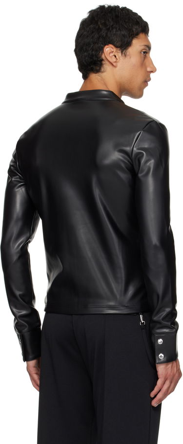 Takki Courrèges Courrèges Faux-Leather Biker Jacket Musta | 325CTO448PU0049, 2
