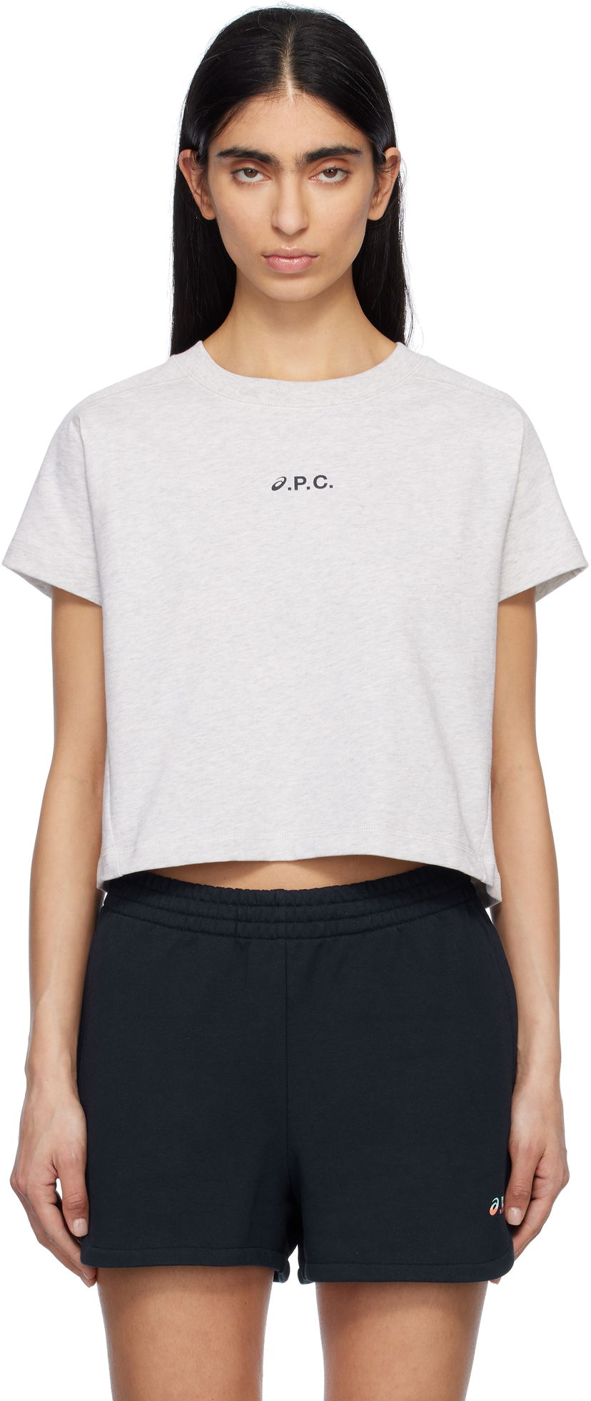 Crop top A.P.C. A.P.C. ASICS Edition Cloud Cropped T-Shirt Harmaa | COEAV-F26454