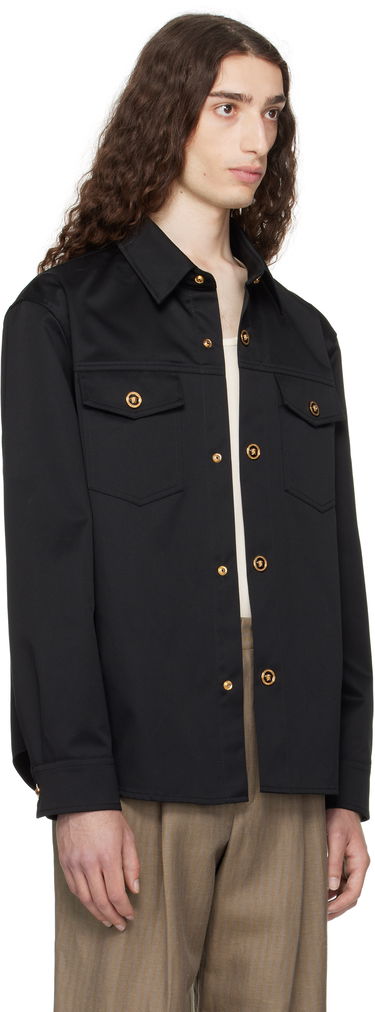 Paita Versace Versace Gabardine Overshirt Musta | 1017413_1A01718, 1