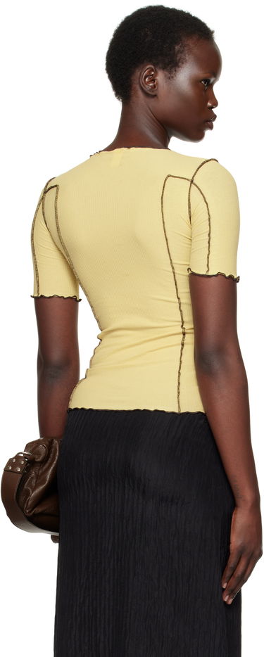 T-paita Baserange Baserange Omato 3/4 Sleeve Lettuce Edge T-Shirt Keltainen | TTO3-RB-SP25, 2