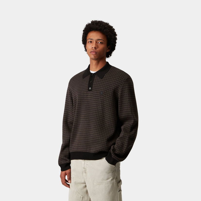 Poolopaita Carhartt WIP L/S Lowis Polo Houndstooth Monivärinen | I035395_10