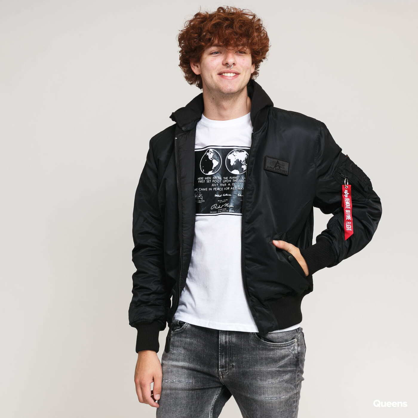 Takki Alpha Industries Jacket MA - 1 ZH Back Print Black Musta | 128113 95, 0