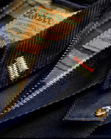 Takki Levi's Oversized Bedale Denim Jacket with Corduroy Collar Tummansininen | 003FP00000 001, 3