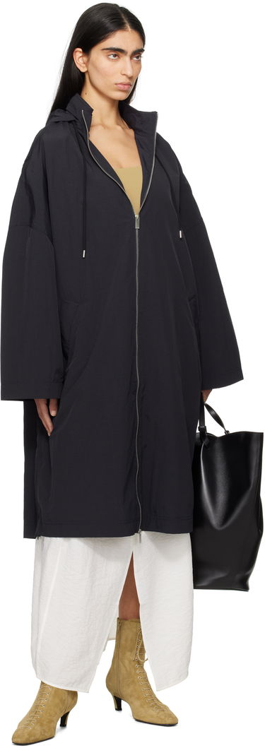 Tuulitakki TOTEME TOTEME Windbreaker Hooded Coat Tummansininen | 252-WRO0172-FB0367, 3