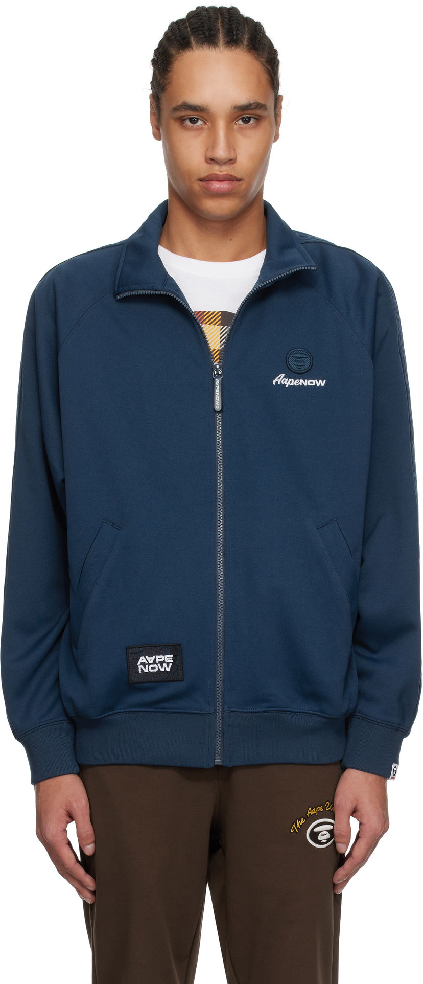 Huppari AAPE by A Bathing Ape AAPE by A Bathing Ape 'AAPE Now' Zip-Up Sweater Sininen | AAPSWMC319XXNNYX