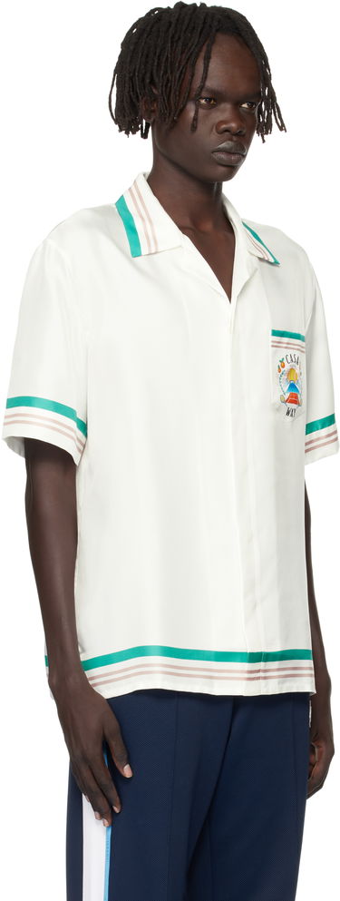 Paita Casablanca Cuban Collar Resort Shirt Valkoinen | MPF25-SH-003-07, 3