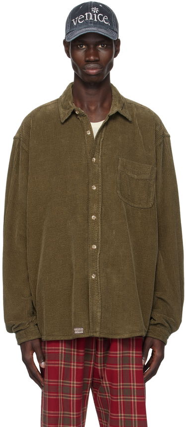 Paita ERL Corduroy Button-Up Shirt Vihreä | ERL09B009, 0