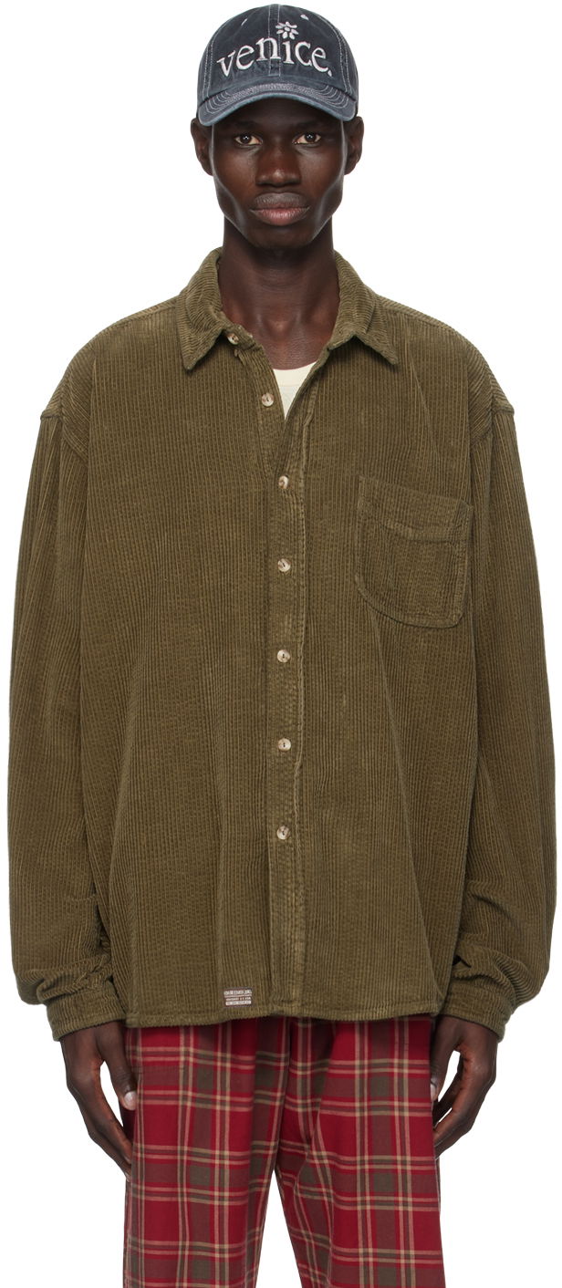 Paita ERL Corduroy Button-Up Shirt Vihreä | ERL09B009
