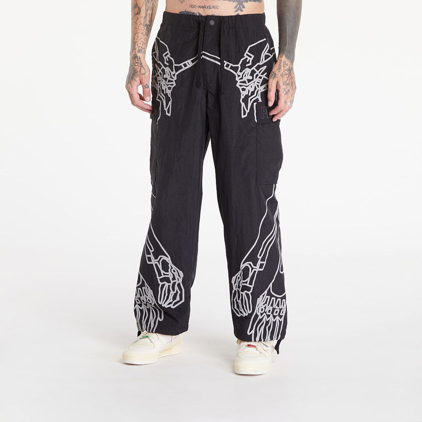 Cargo housut Pleasures Eva-1 Cargo Pants Black Musta | P24E002 BLACK