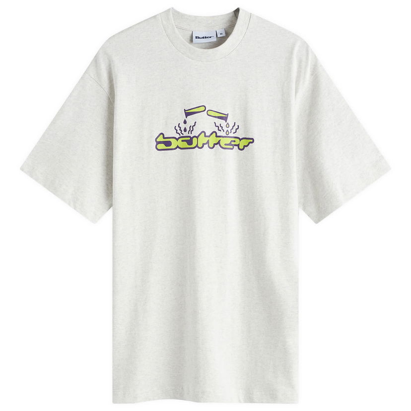 T-paita Butter Goods Corrosive T-Shirt Ash Large Harmaa | BG243103-ASH