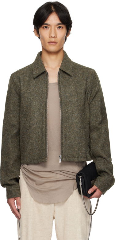 Takki Rick Owens Rick Owens Alice Brad Cropped Jacket Vihreä | RU02E1720 WRU, 0