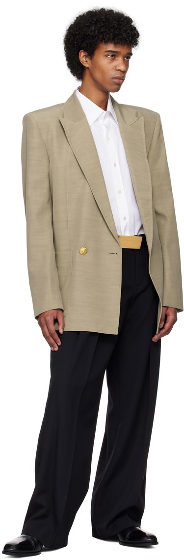 Takki Balmain Balmain 1-Button Tailored Blazer Beige | EH1SG201VH50, 3